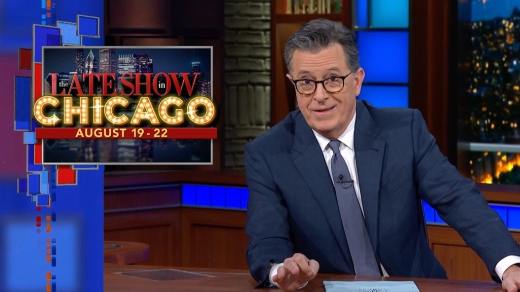 ‘the late show with stephen colbert' to air live shows from chicago during democratic national convention