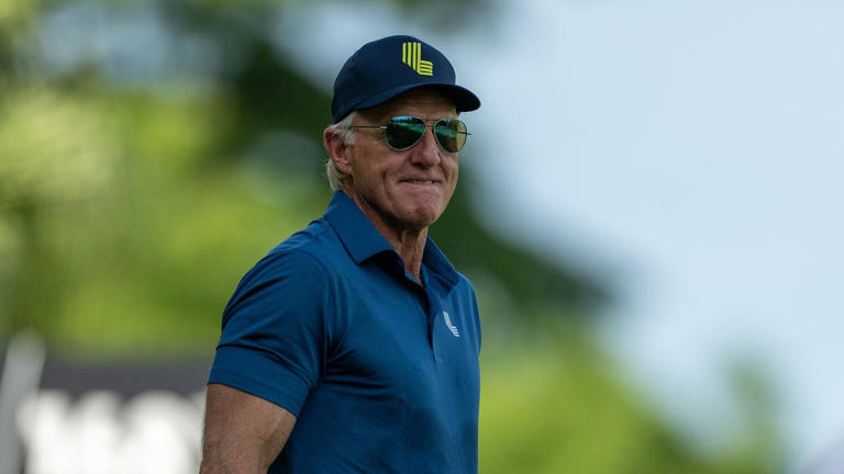 Greg Norman is seen at the 2024 LIV Golf Singapore event.