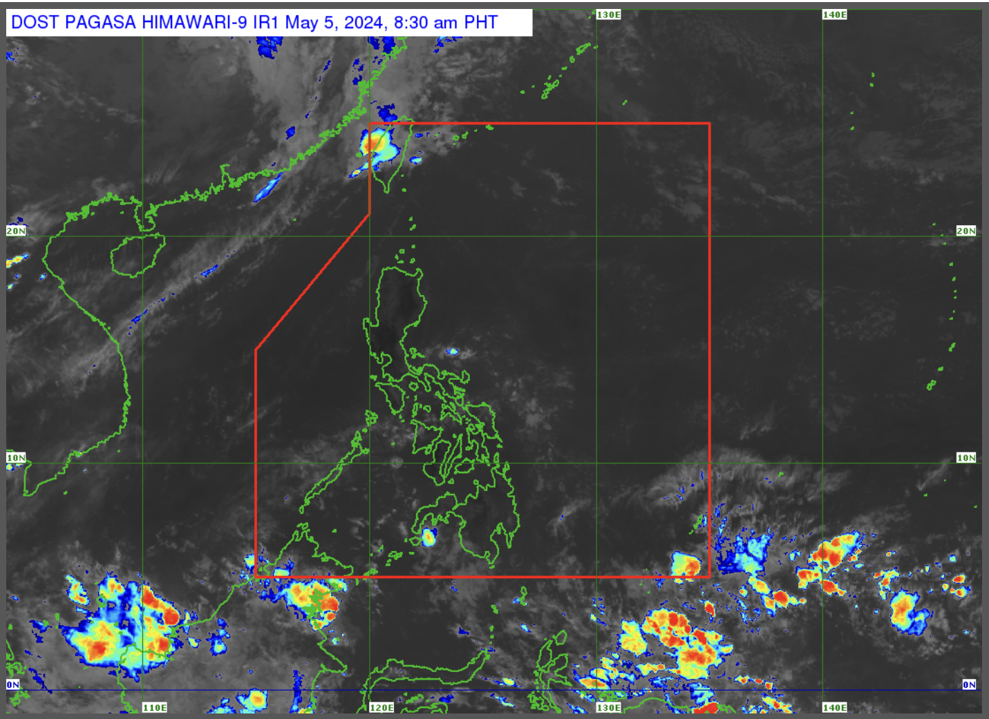 expect hot, humid weather with isolated rain showers over ph on sunday
