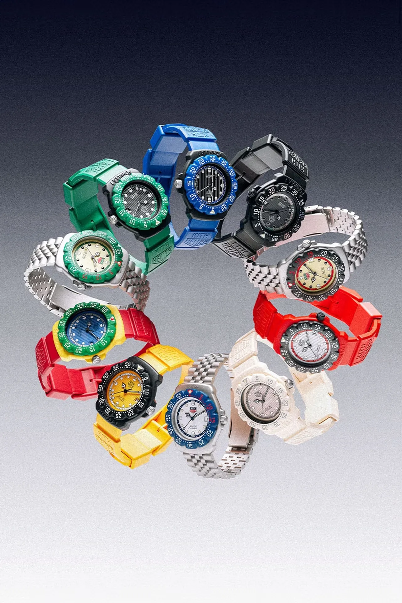 ส่องความฮอต tag heuer formula 1 x kith นาฬิกาเรโทรจากยุค 80s สีสันสดใส