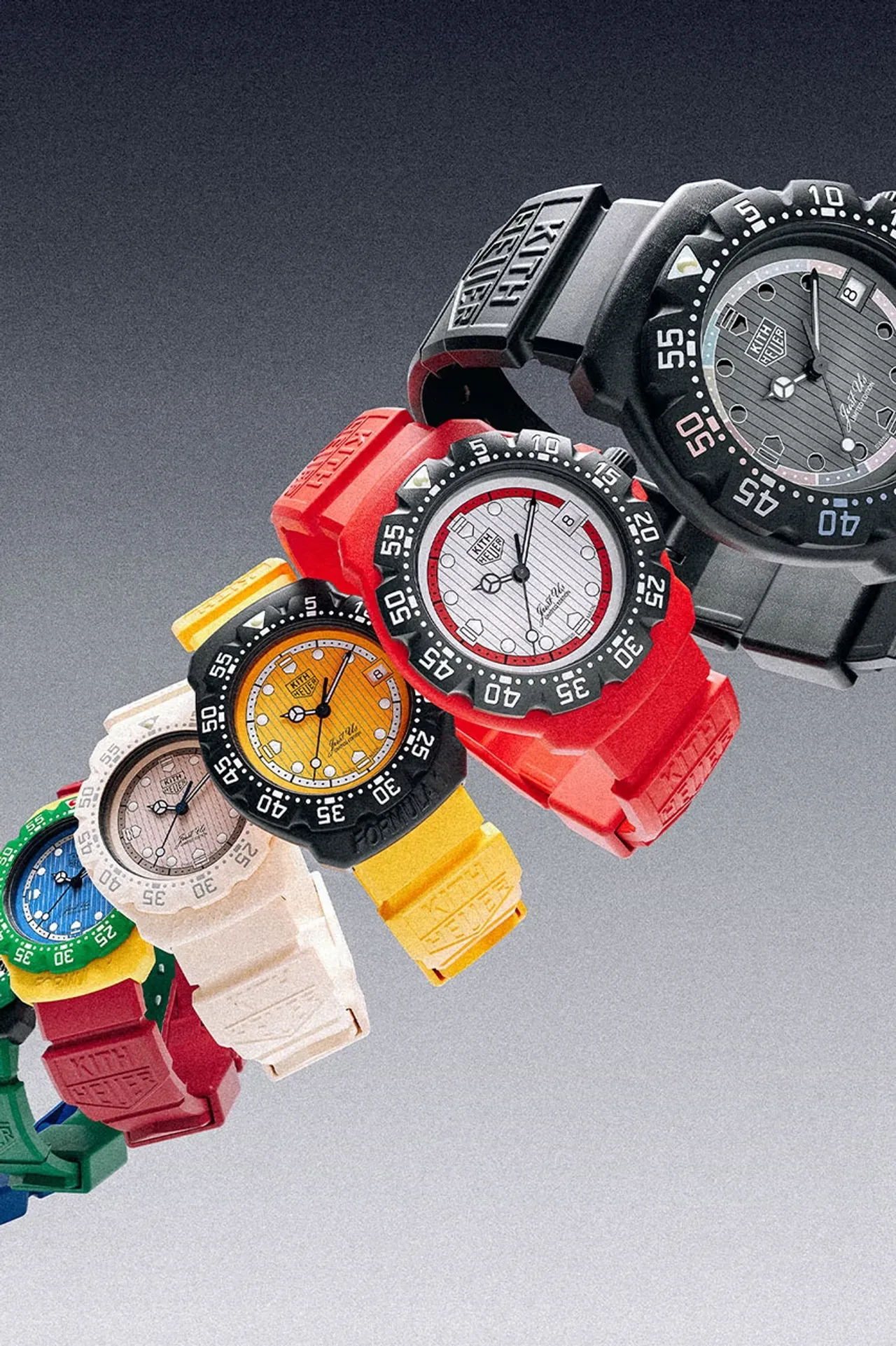 ส่องความฮอต tag heuer formula 1 x kith นาฬิกาเรโทรจากยุค 80s สีสันสดใส