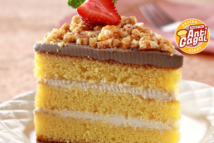 bocoran resep cake nougat ala bakery terkenal, semakin banyak topping semakin cantik