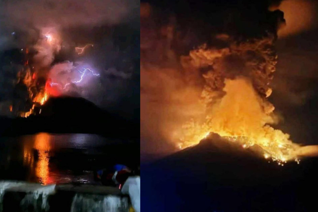 impactantes imágenes y videos de la erupción de volcán en indonesia: cientos de personas fueron evacuadas