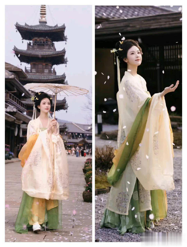 陈都灵的五套穿搭，复古与现代的冲击，国风汉服、优雅裙装