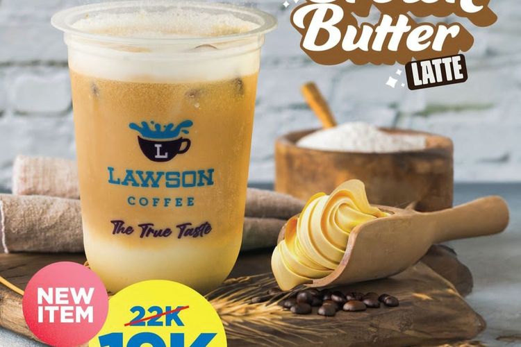 info promo lawson terbaru! menu salted brown butter latte diskon jadi 19 ribu saja per cup