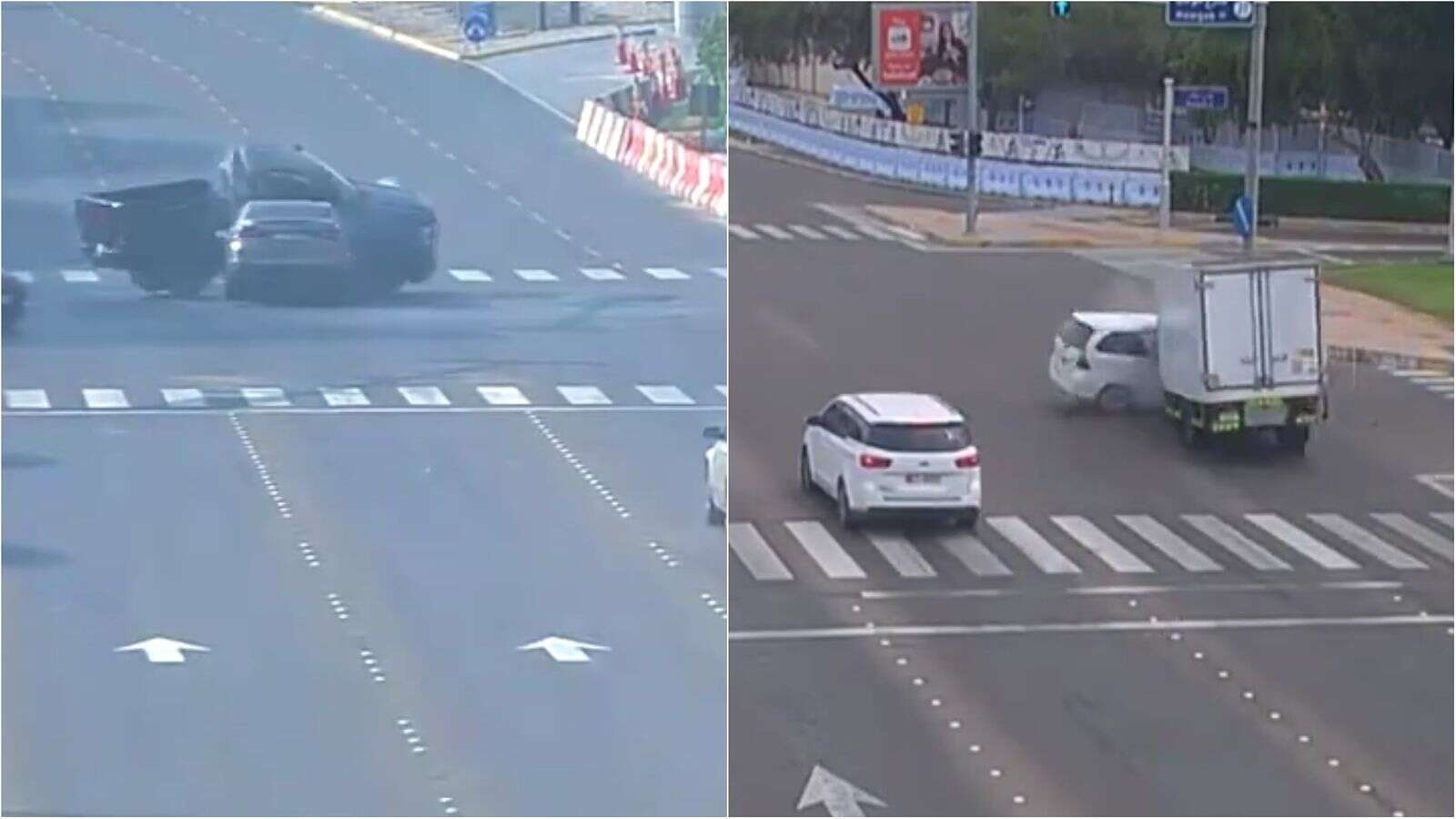 watch: 2 uae drivers cause horrific crashes after jumping red light