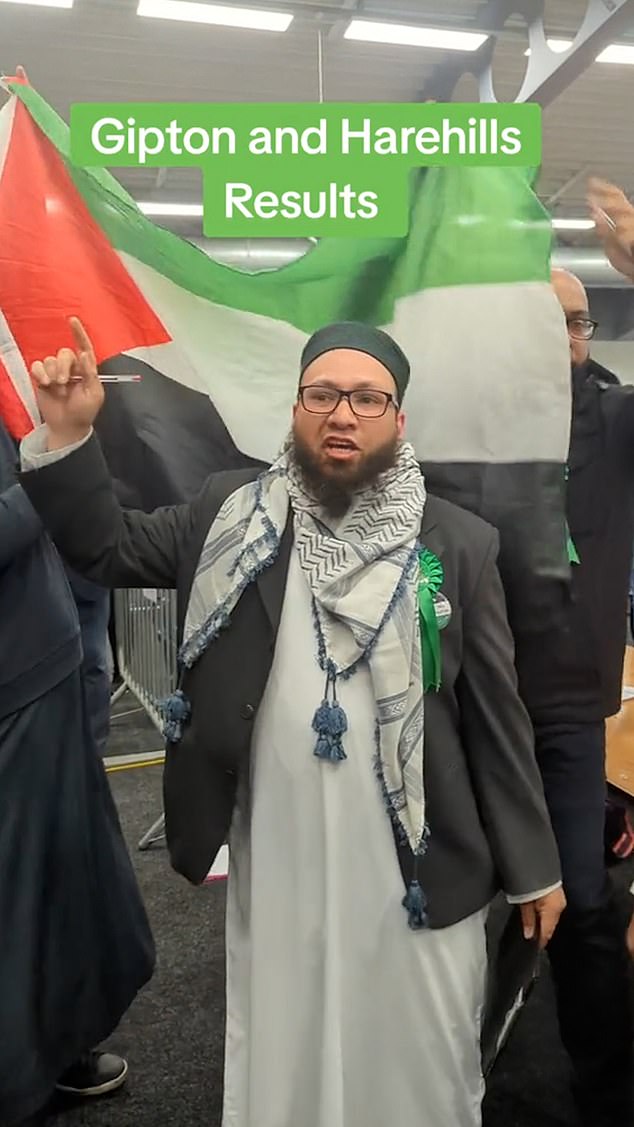 moment green party councillor yells 'allahu akbar' after being elected
