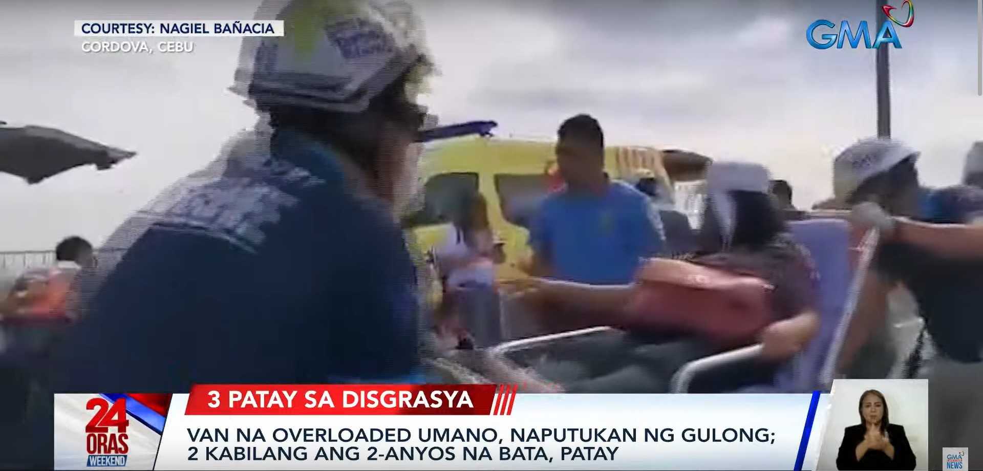 two dead, 21 injured as overloaded passenger van flips over in cebu’s cclex