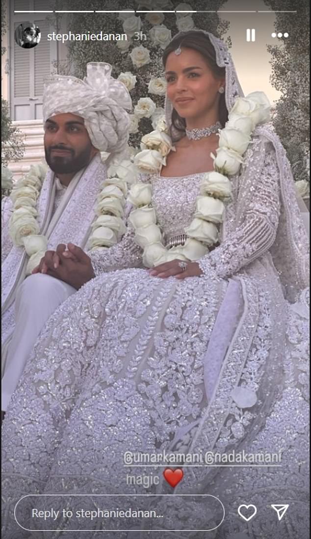 revealed: nada kamani's wedding gown took 540 hours to make