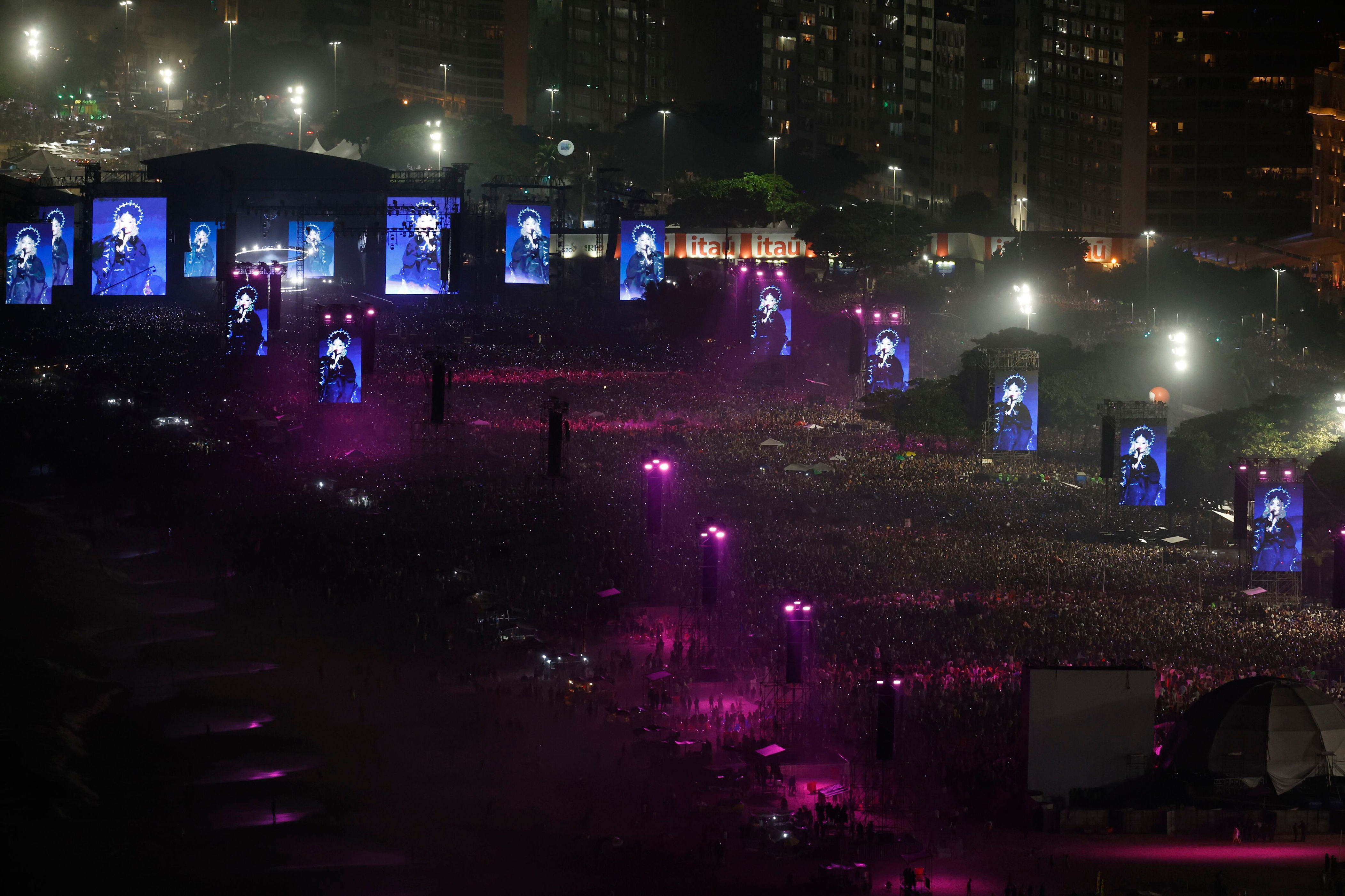 ¡monumental! madonna aglomeró a 1.5 millones de personas en la playa de copacabana