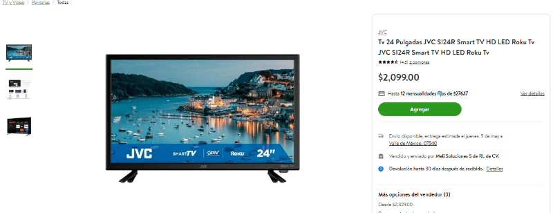 no puedes desaprovechar la smart tv con roku incluido que bodega aurrera vende a casi $2,000