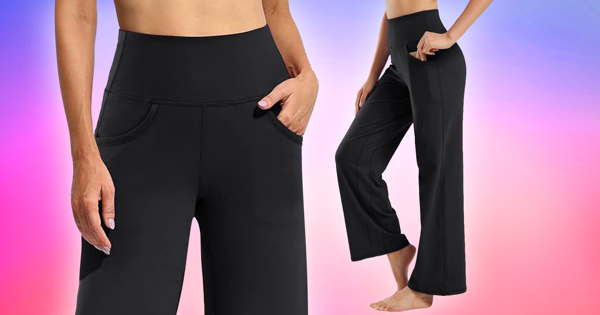 amazon, these £30 amazon wide-leg leggings can be worn from the gym to the bar