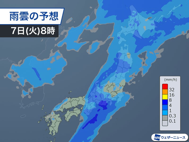 明日は西日本で雷を伴った強雨に注意 連休明けは関東から北日本で雨