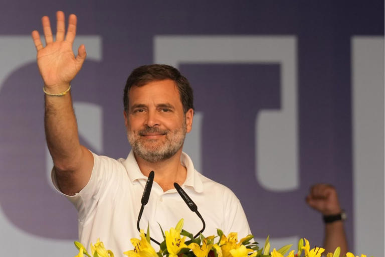 In the 2-minute, 17-second video shared on Sunday, Gandhi captioned it as A day campaigning in Karnataka. Some light rapid fire questions and some very illustrious company. (File photo)