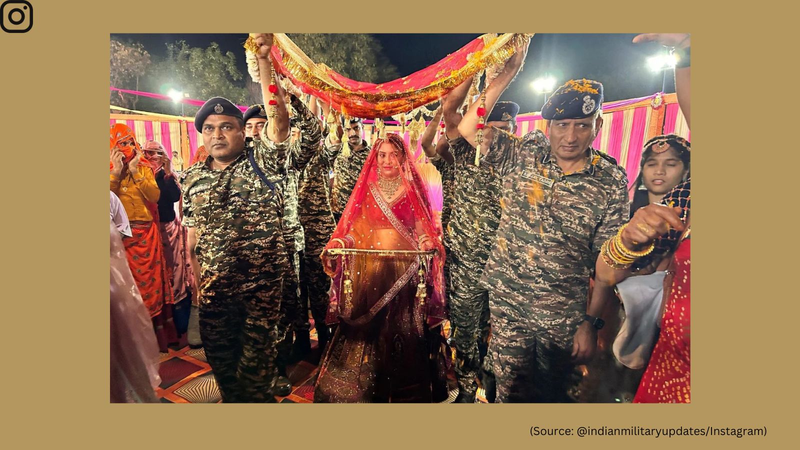 android, crpf jawans perform wedding rituals for slain soldier’s daughter in rajasthan, photo goes viral