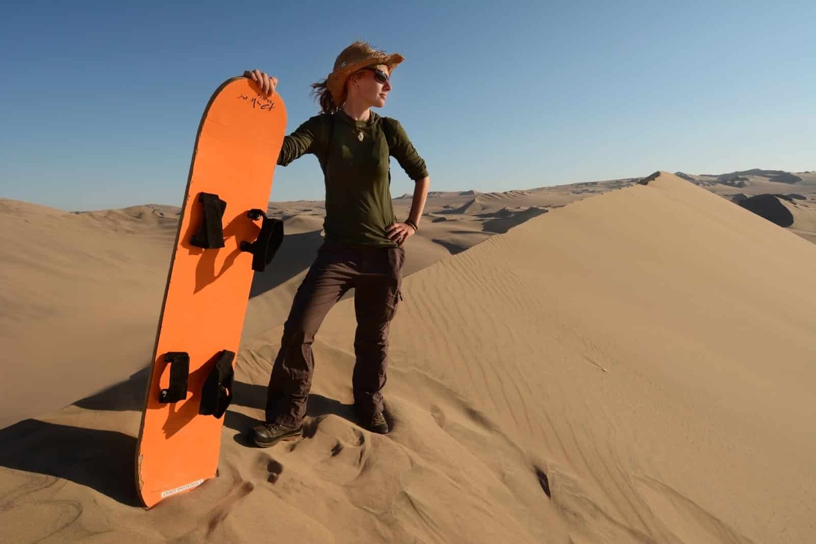 <p class="wp-caption-text">Image Credit: Shutterstock / Pavel Svoboda Photography</p>  <p>Trade snow for sand and shred the towering dunes of Huacachina on a sandboard. Feel the thrill of carving down steep slopes and catching air as you navigate the otherworldly desert landscape of Peru’s oasis town.</p>