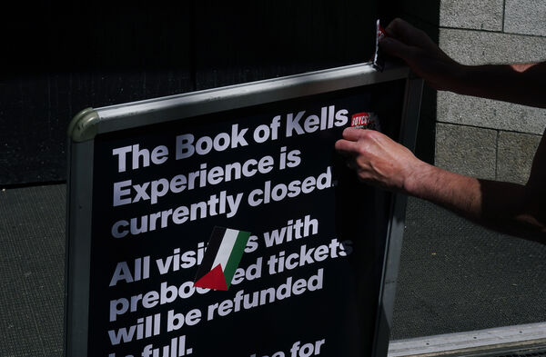 trinity students 'not moving' as gaza protest continues