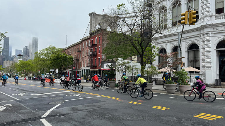 Traffic tie-ups continue as cyclists race the 46th annual TD Five Boro Bike Tour in NYC