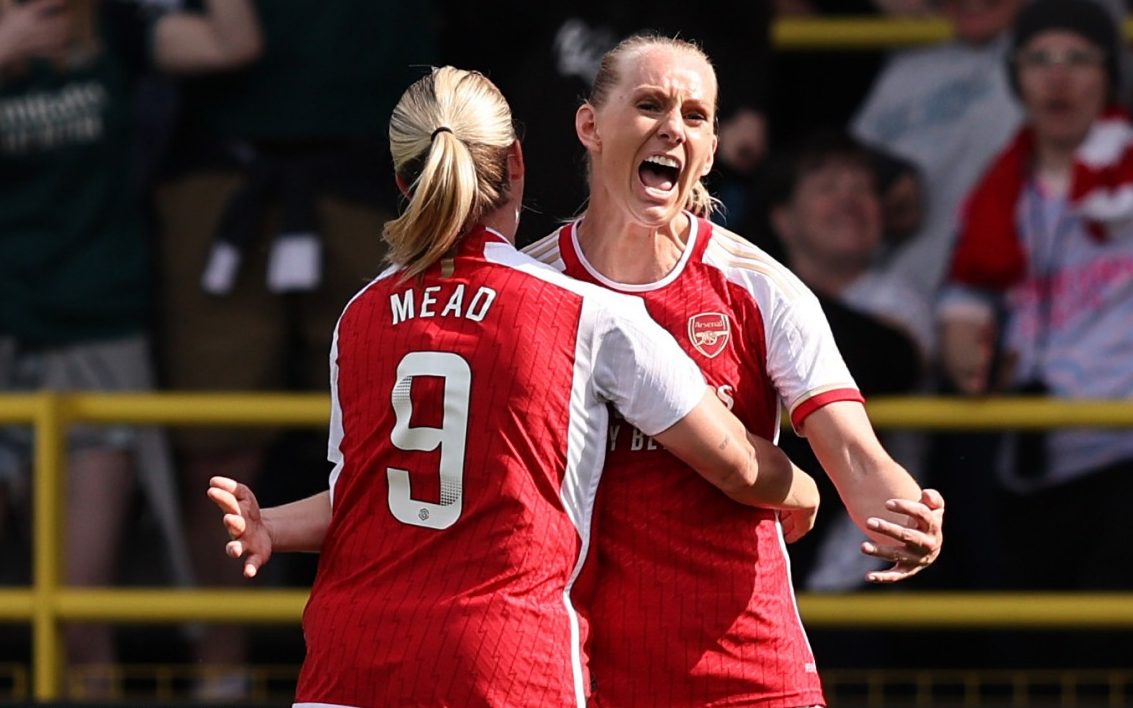 wsl title race back on as arsenal end man city’s unbeaten run with stunning late comeback