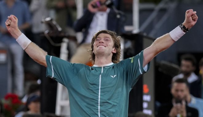 madrid open: ο ρούμπλεφ κατέκτησε τον δεύτερο τίτλο masters της καριέρας του