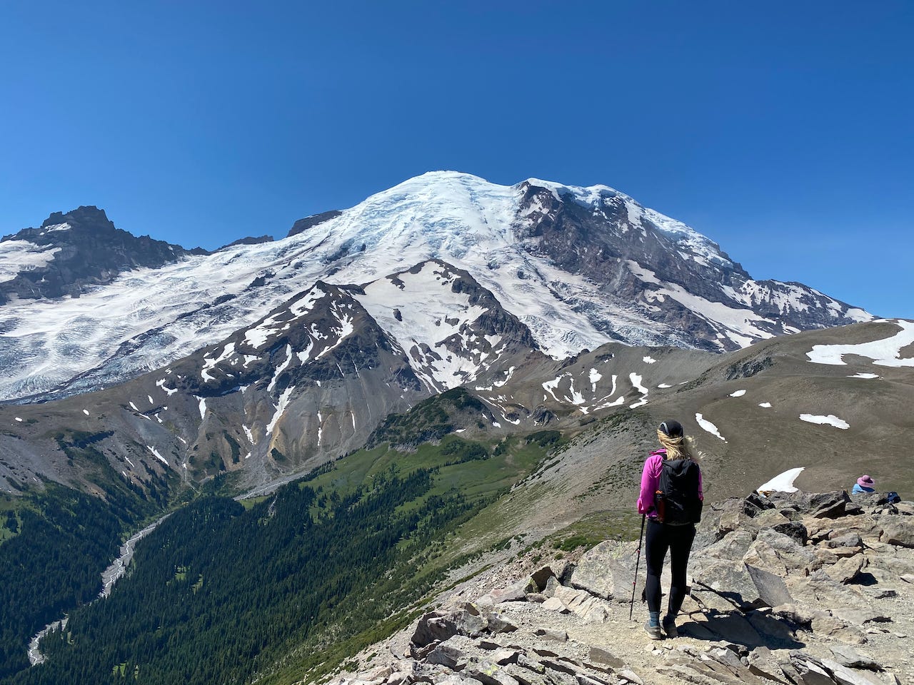 <p><span>Mount Rainier is only a few hours from the Smiths home in Washington, which is convenient since it's one of their favorite parks to visit in the summer. </span></p><p><span>"</span>Mount Rainier isn't quite as popular as some of the others, but Mount Rainier is incredible," Karen said. "It's like you're in Switzerland. It's world-class hiking at Mount Rainier."</p><p>One of their favorite spots in the park is the Sunrise area, which they say is accessible by car from July 1. "Mount Rainier is literally in your face," Karen added. </p>