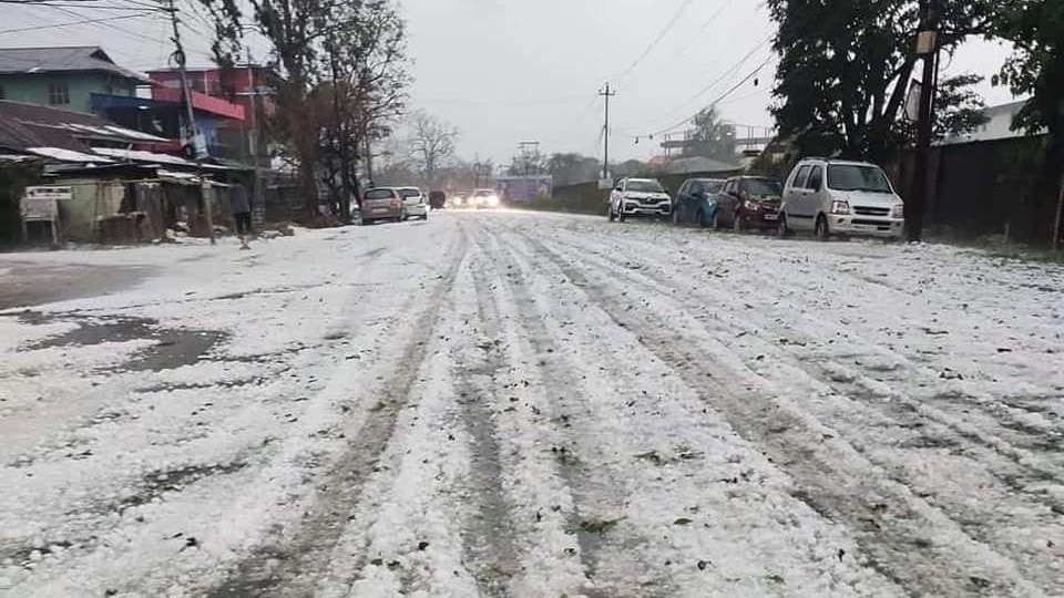 hailstorm damage homes, vehicles in manipur