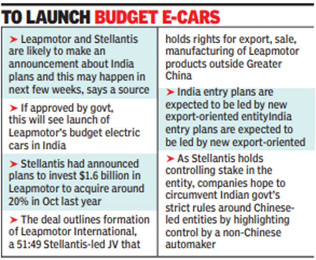 china's leapmotor set to enter india with evs