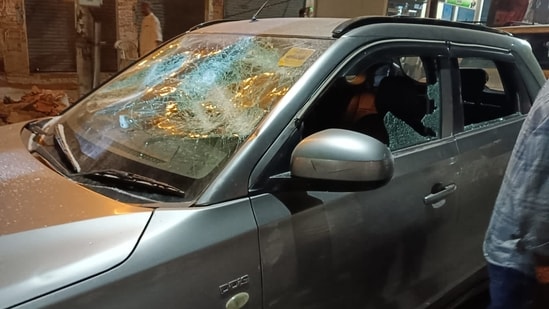 amethi: vehicles vandalised outside congress office, party blames smriti irani, bjp; police probe on