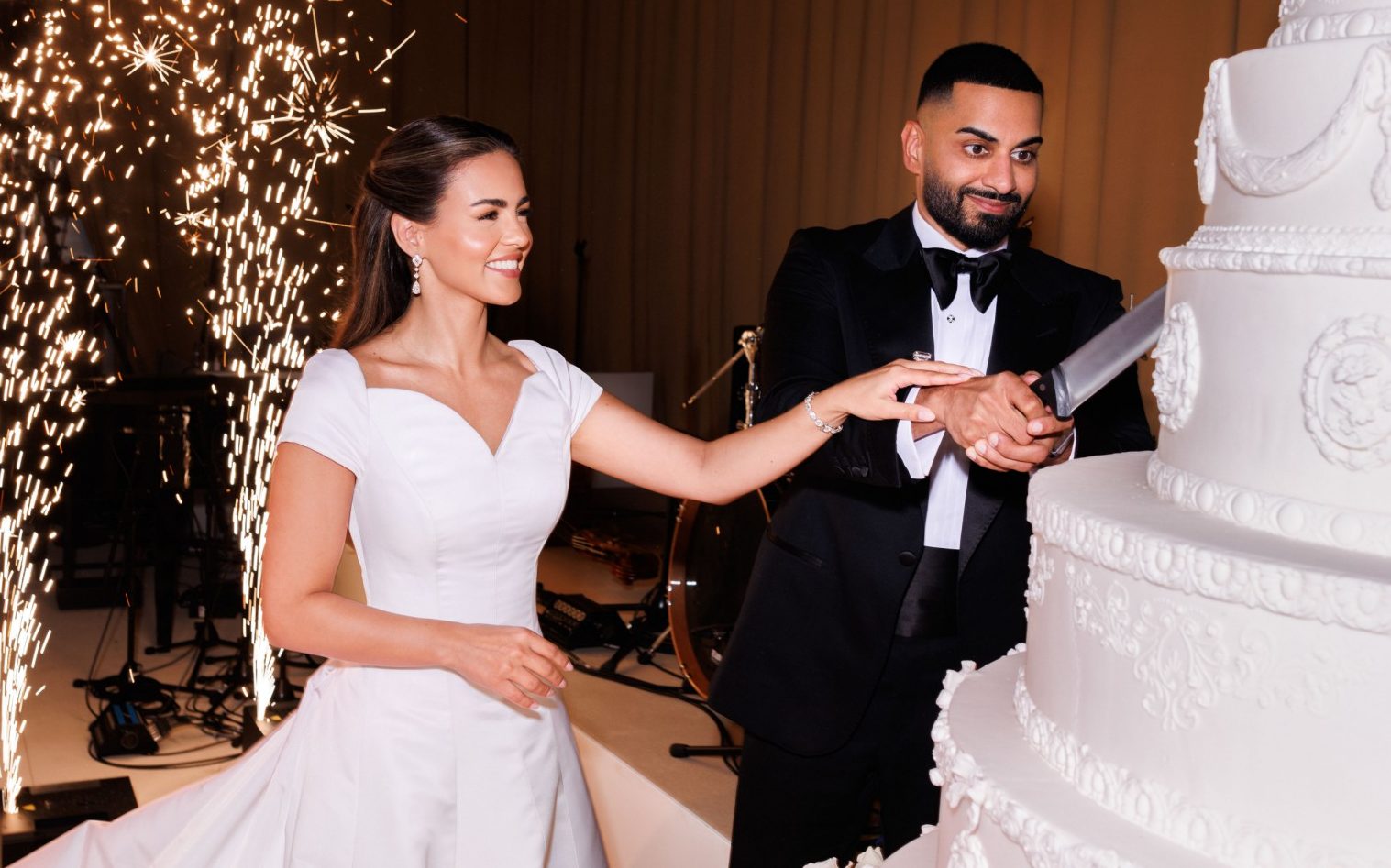 black friday, fast fashion mogul weds model whose dior gown took 540 hours to make