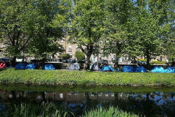 asylum seekers sheltering in more than 70 tents along bank of dublin’s grand canal