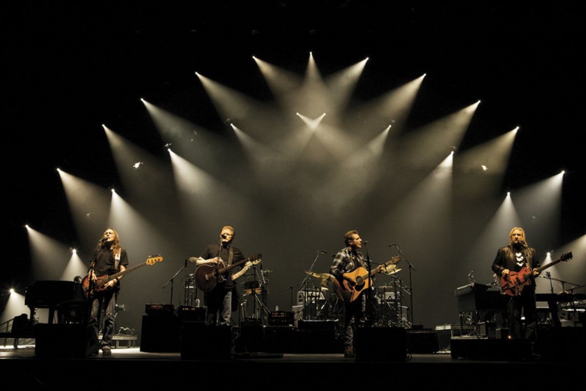 <p>Since Glenn Frey’s 2016 passing, the only original member of the Eagles in the current lineup is singer and drummer Don Henley. Still, he’s flanked by guitarist Joe Walsh and bassist Timothy B. Schmit, who have been familiar faces to Eagles fans since the 1970s. Founded in 1971, the band was ridiculously successful during their glory days in the Me Decade, and their music has stayed tenaciously and persistently popular even when the band was broken up for years at a time. Currently <a href="https://eagles.com/pages/tour">they’re on tour</a> in the U.K. and the Netherlands.</p>