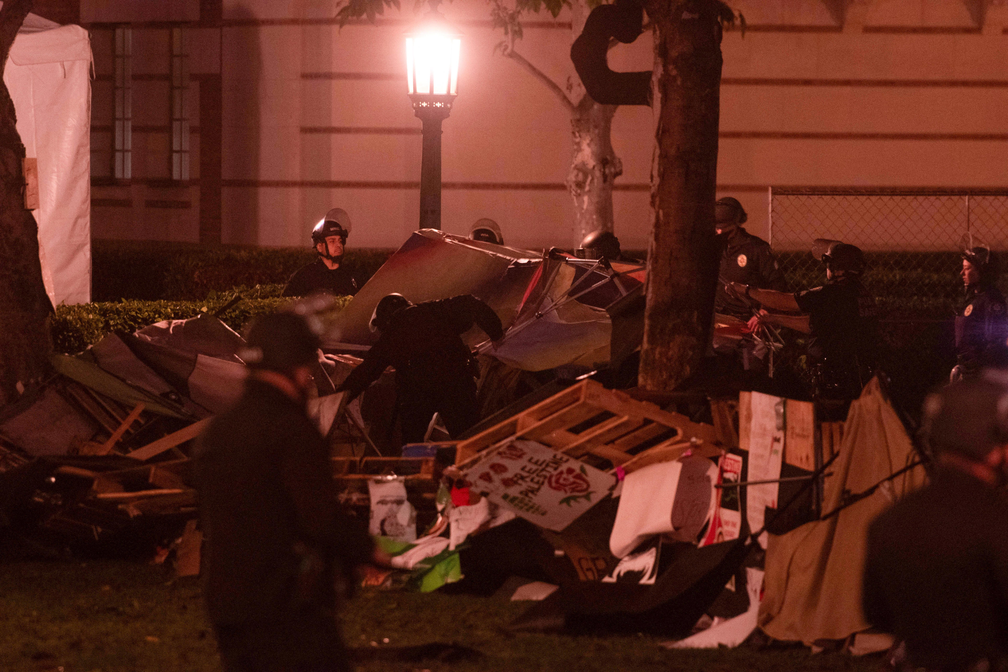 police close pro-palestinian encampment at usc; ucla creates new campus safety office: updates