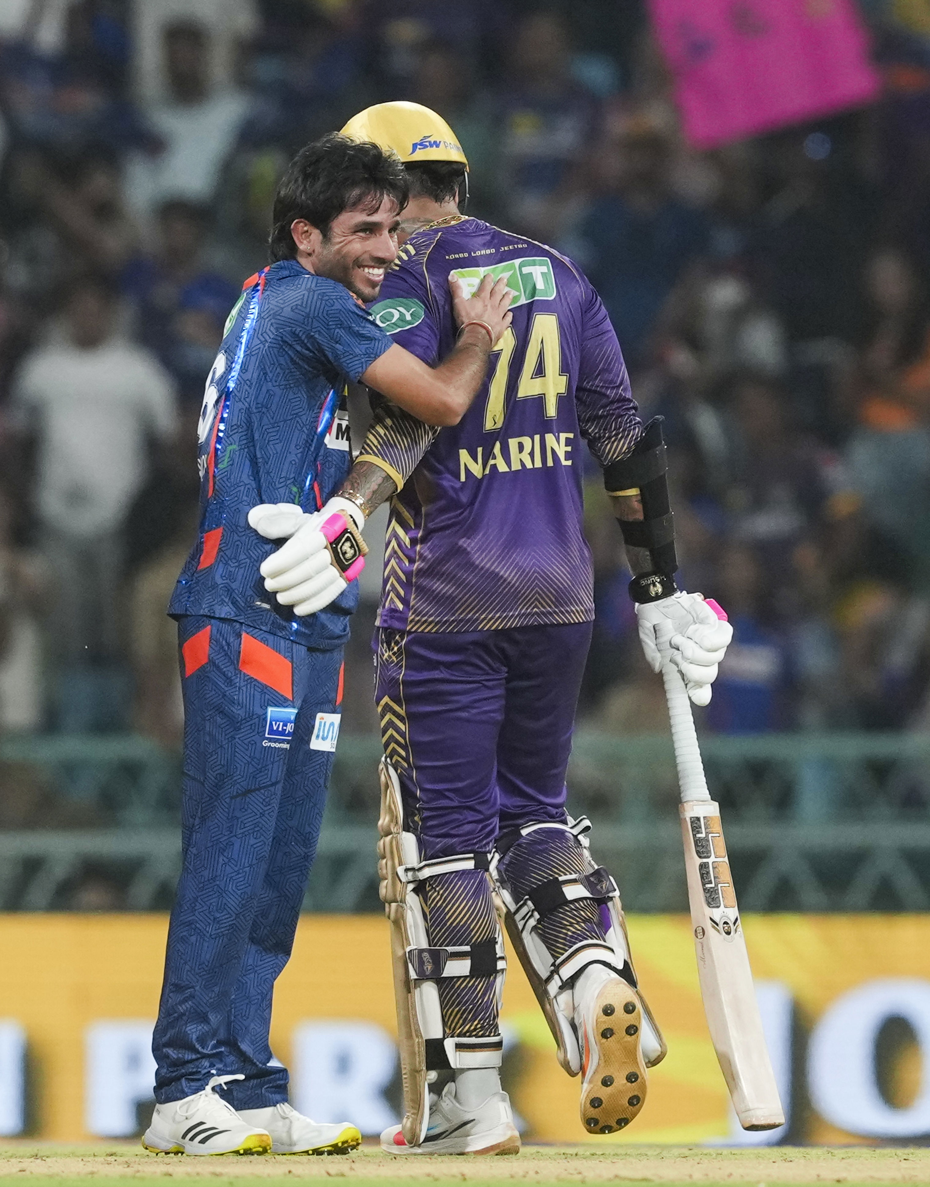narine extends red hot form as kkr post 235/6 against lsg