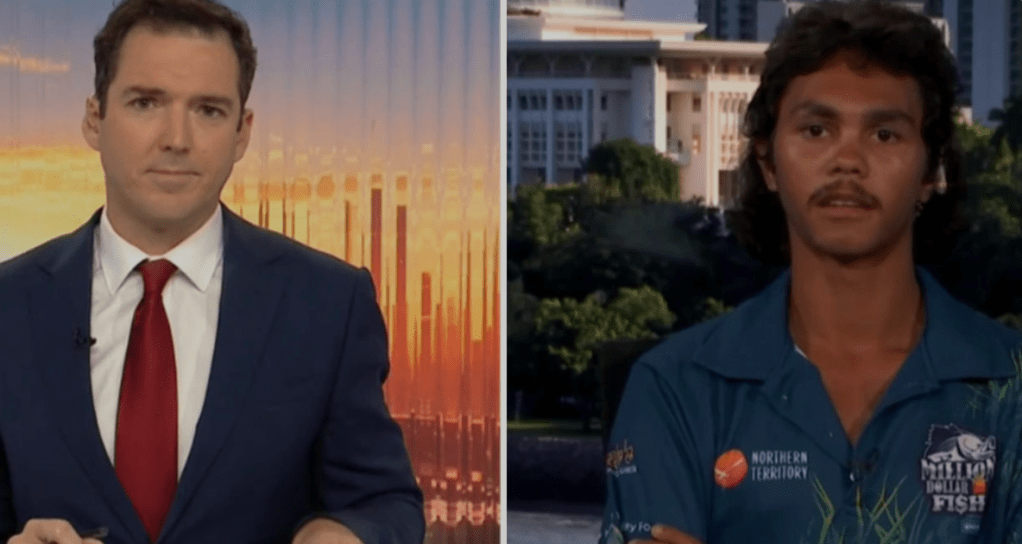 australian news anchor makes live apology for interview questions to teenage fisherman