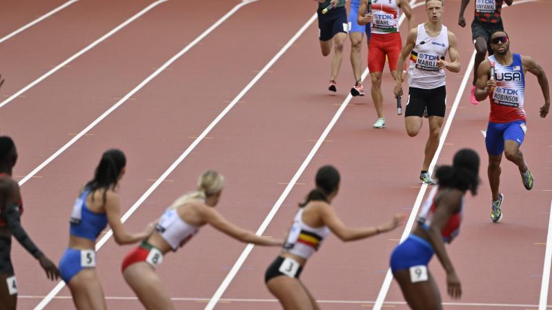 la belgique disqualifiée en finale du 4x400 m mixte