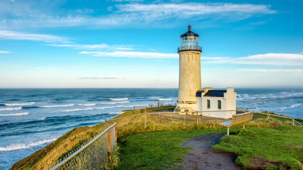<p>Also located within Cape Disappointment State Park, the North Head Lighthouse sits just to the North of the Cape Disappointment Lighthouse and looks out directly over the expansive Pacific Ocean. During the summer months, the lighthouse is open to tours that will even take you up to the top, where you can take in the views and check out the lens.</p><p>The nearby light keeper’s quarters are available as a once-in-a-lifetime vacation rental experience. </p>