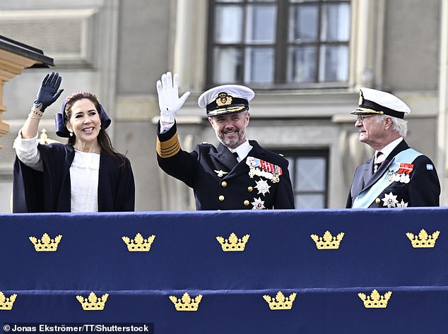 king and queen of denmark put on united front as they arrive in sweden