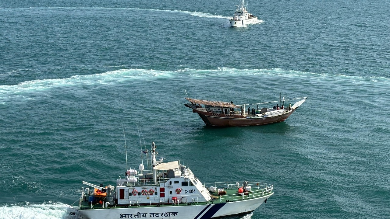 coast guard detains iranian vessel carrying 6 indian fishermen off kerala coast