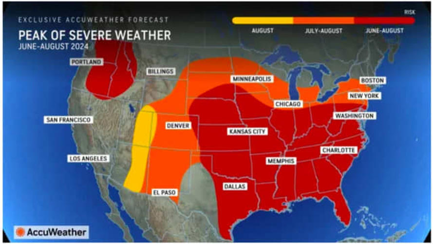 Long-Range Summer Outlook For Severe Weather, Temps Released: Here