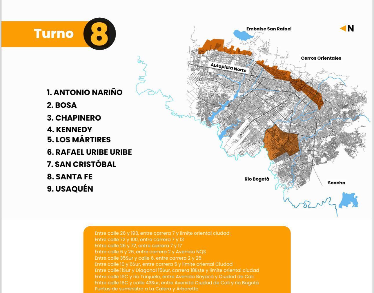 turnos racionamiento de agua en bogotá 6 de mayo 2024: estos son los barrios con suspensión