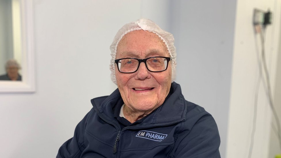 'working at 98 is a pleasure and combats loneliness'