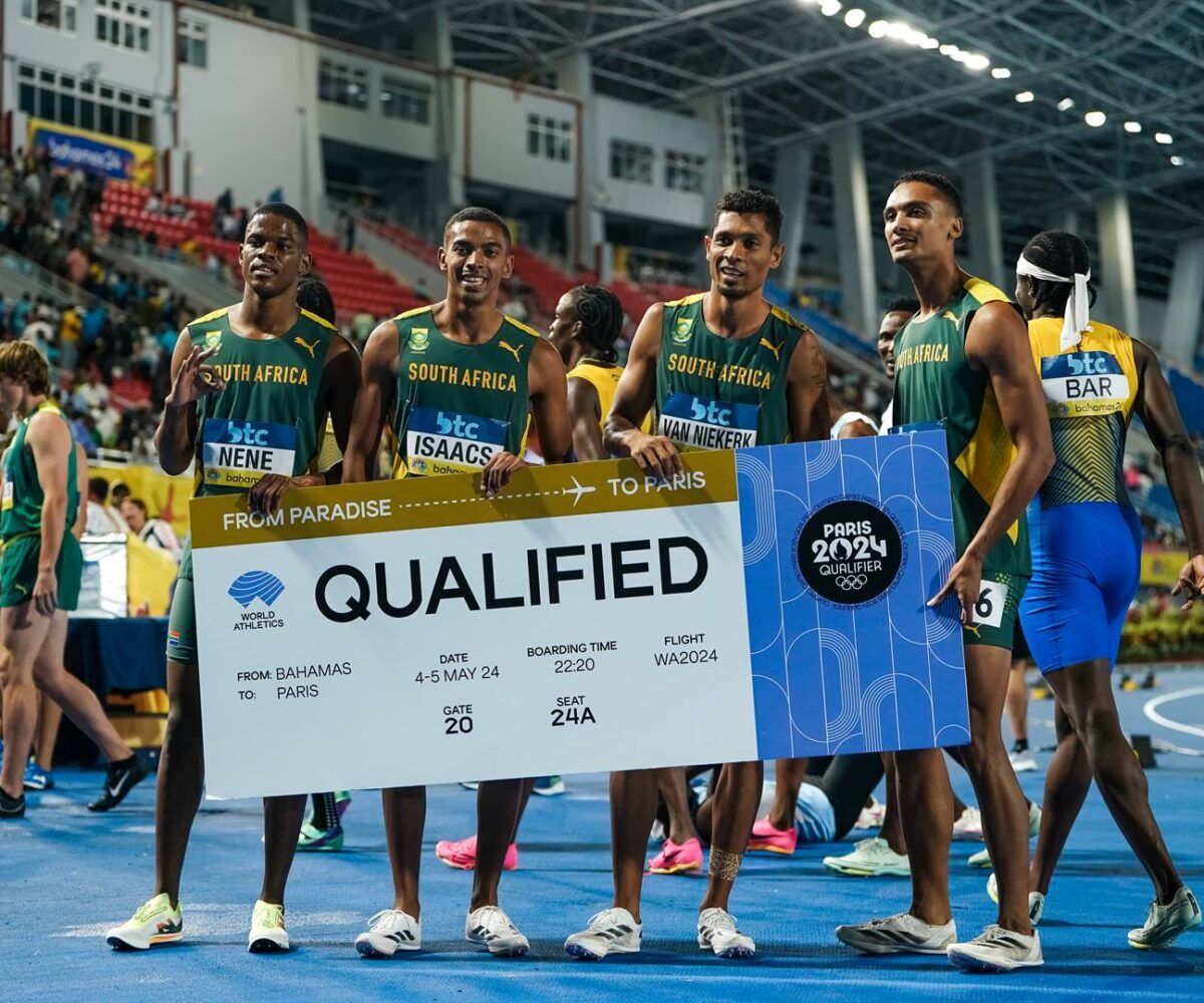 sa men’s 4x100m relay team qualifies for paris olympics