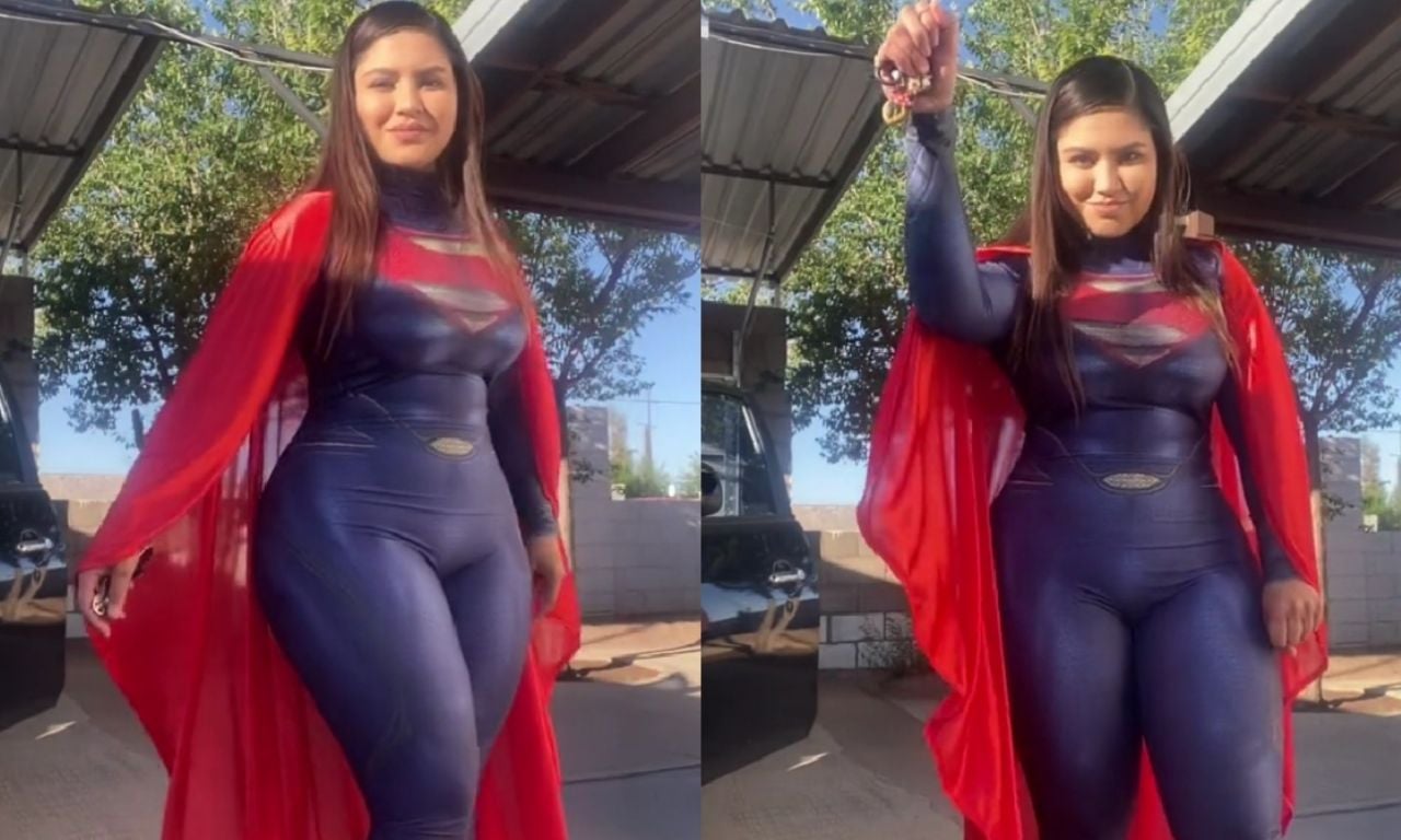 maestra se disfraza de supergirl por el día del niño y se vuelve viral (video)