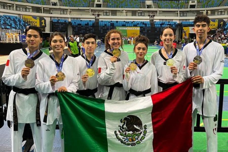 selección mexicana de taekwondo se lleva 7 medallas en competencia internacional