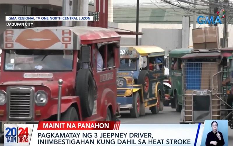 3 jeepney drivers in pangasinan died due to heatstroke