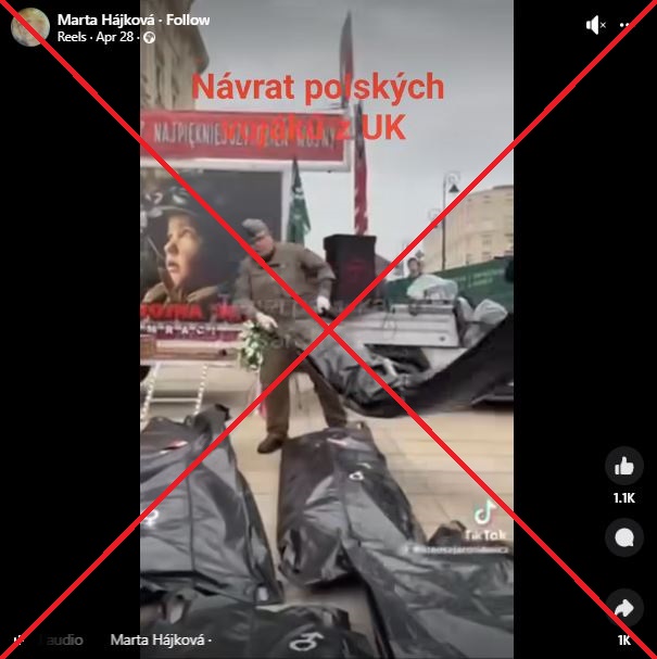 toto video zachycuje protestní akci proti válce s falešnými pytli na mrtvoly