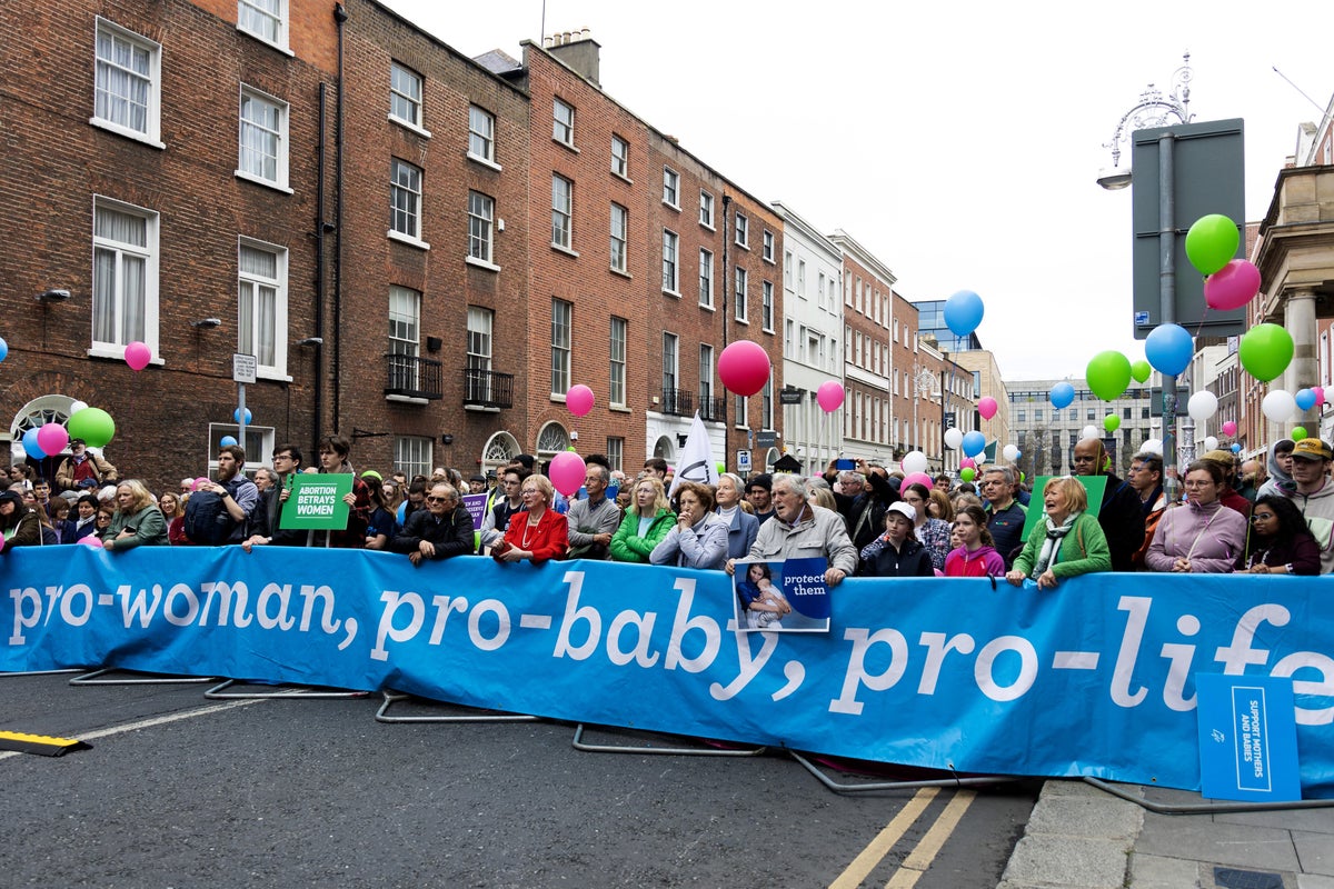 irish voters urged to consider positions on abortions by pro-life rally