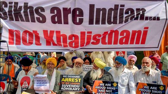 controversy at khalsa day parade: effigy of modi in chains sparks outcry