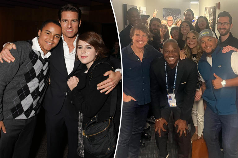 Tom Cruise poses with his and Nicole Kidman’s 2 kids in first photo together since 2009