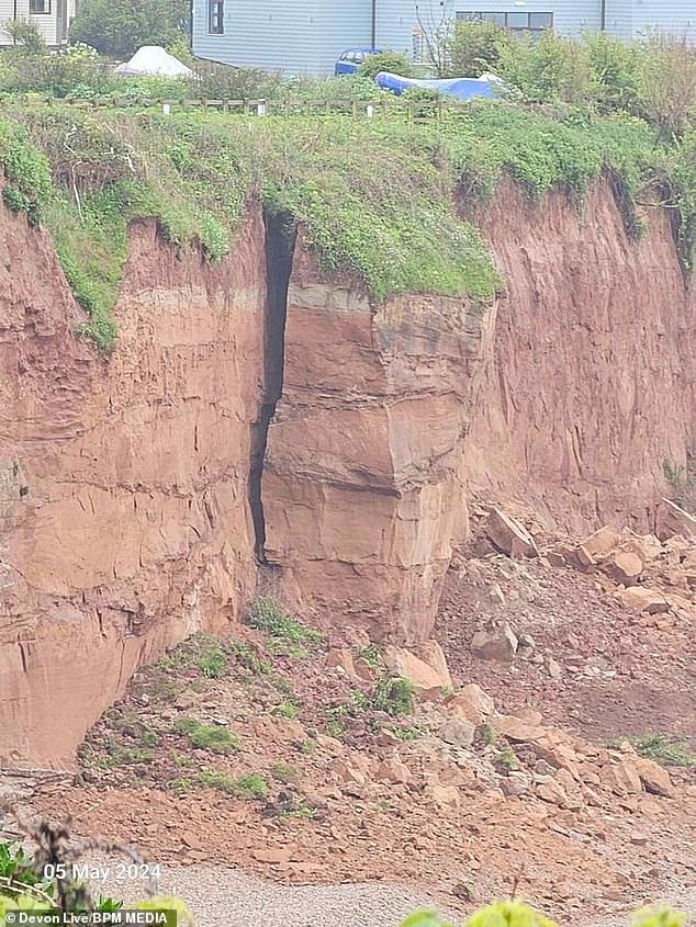 Huge cliff fall forces beach to close over the bank holiday weekend